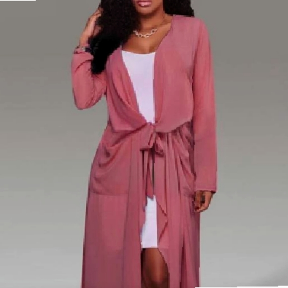 Long sleeve chiffon cardigan - Picture 2 of 3